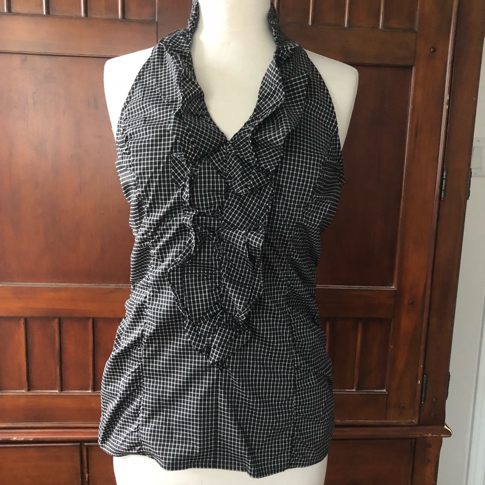 Ruffled Halter Blouse
